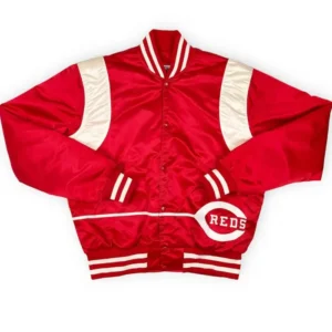 Cincinnati Reds 80s Satin Bomber Jacket