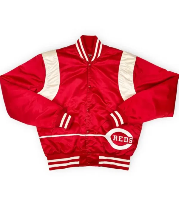 Cincinnati Reds 80s Satin Bomber Jacket