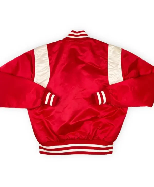 Cincinnati Reds 80s Satin Bomber Jacket Back