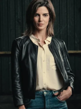 Clara Lago Gangs Of Galicia 2024 Faux Leather Jacket