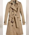 Cleopatra Coleman Clipped 2024 Beige Trench Coat
