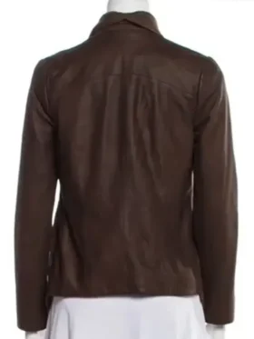 Clipped 2024 Jacki Weaver Brown Wool Jacket Back