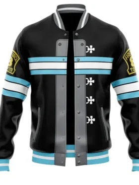 Company 8 Fire Force Black Varsity Jacket