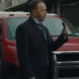 Danny Reagan Blue Bloods S14 Black Wool Coat For Sale