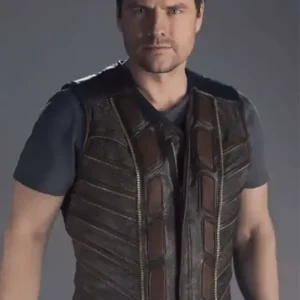 Dark Matter 2024 Anthony Lemke Black Leather Vest