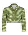 Deborah Good Morning America Green Print Cropped Jacket