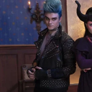 Descendants The Rise of Red 2024 Hades Studded Leather Jacket