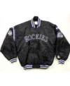Diamond Collection Colorado Rockies Black Satin Jacket