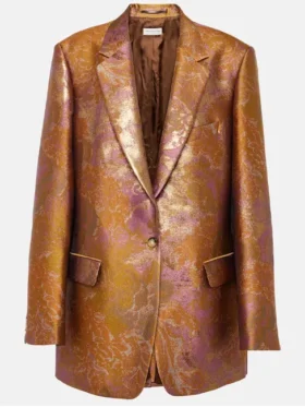 Elsbeths 2024 Brown Metallic Floral Blazer