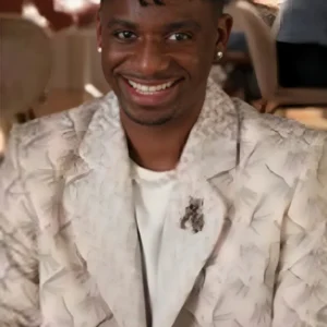 Emily in Paris S04 Samuel Arnold Printed Tulle Coat