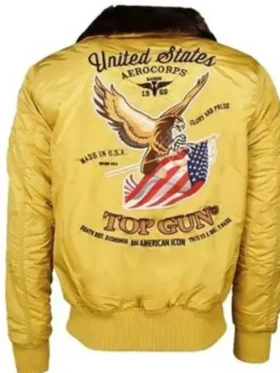 Flying Tigers Top Gun B-15 Flight Satin Bomber Jacket back