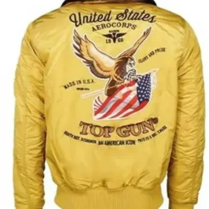 Flying Tigers Top Gun B-15 Flight Satin Bomber Jacket back