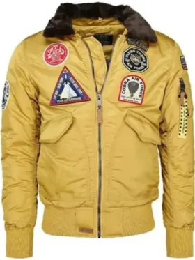Flying Tigers Top Gun B-15 Flight Satin Bomber Jacket front