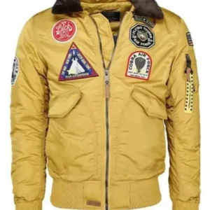Flying Tigers Top Gun B-15 Flight Satin Bomber Jacket front