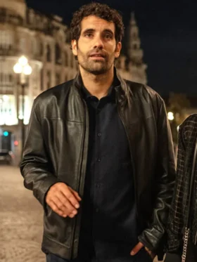 Gangs Of Galicia 2024 Tamar Novas Black Leather Jacket