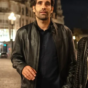 Gangs Of Galicia 2024 Tamar Novas Black Leather Jacket