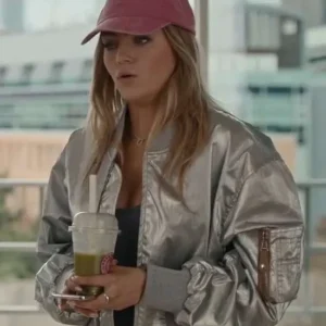 Geek Girl 2024 Daisy Jelley Silver Bomber Jacket On Sale