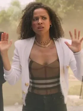 Gugu Mbatha Raw Lift 2024 Wool Cropped Jacket