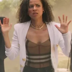 Gugu Mbatha Raw Lift 2024 Wool Cropped Jacket