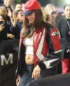 Hailey Bieber Billie Eilishs Concert Leather Jacket