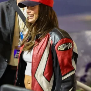 Hailey Bieber Billie Eilishs Concert Motorcycle Jacket
