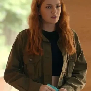 Harriet Manners Geek Girl 2024 Green Cotton Cropped Jacket