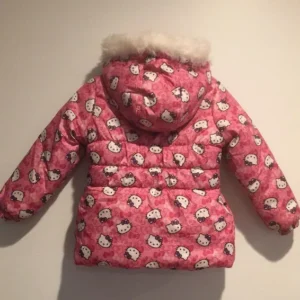 Hello Kitty Pink Puffer Hooded Jacket