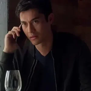 Henry Golding A Simple Favor Black Bomber Jacket