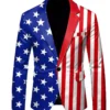 Independence Day July 4th One Button Closure Suit Jacket