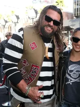 Jason Momoa The Bikeriders 2024 Premiere Brown Vest