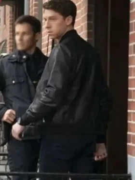 Joe Hill Blue Bloods Black Bomber Leather Jacket Back