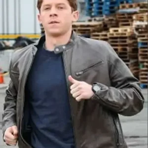 Joe Hill Blue Bloods S12 Brown Leather Jacket For Sale