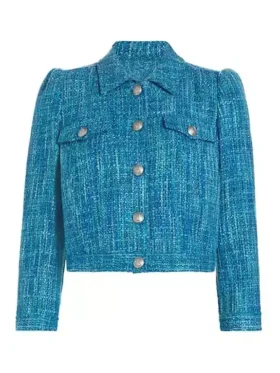 Kelly The Kelly Clarkson Show Blue Tweed Blazer