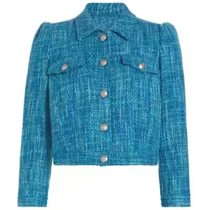 Kelly The Kelly Clarkson Show Blue Tweed Blazer