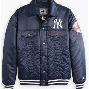 Levis x Starter New York Yankees Blue Satin Jacket