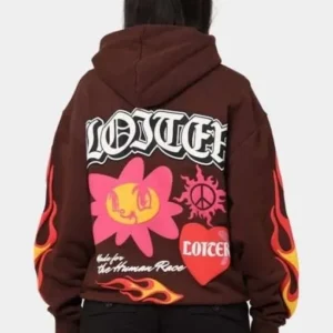 Loiter Euphoric Maroon Hoodie Backside