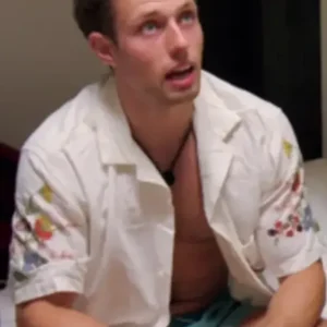 MILF Manor Season 02 Floral Embroidered White Shirt