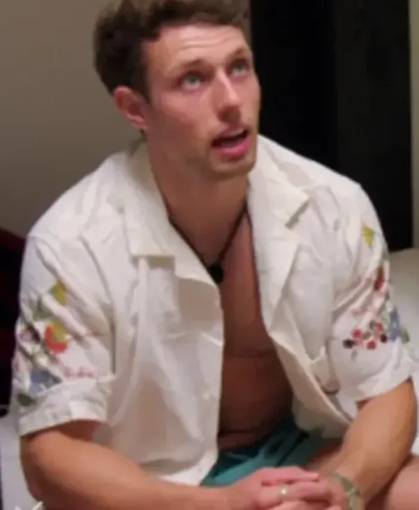 MILF Manor Season 02 Floral Embroidered White Shirt