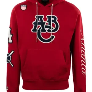MLB Atlanta Black Crackers Red Hoodie