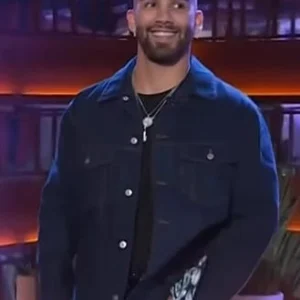 Manuel Turizo The Kelly Clarkson Show Blue Denim Cotton Jacket