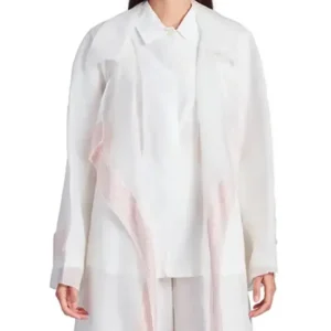 Maya Rudolph Loot S02 Lau Silk Organza Wrap Coat