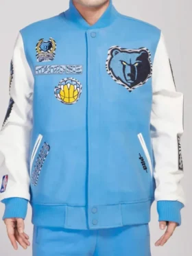 Memphis Grizzlies Animal Patches Varsity Jacket