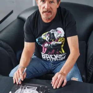 Michael J. Fox Back to the Future Black Shirt