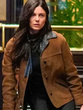 Monica Barbaro SuedeLeather Jacket For Sale