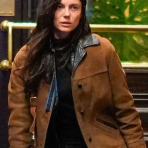 Monica Barbaro SuedeLeather Jacket For Sale