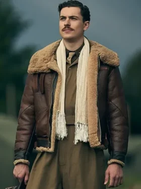 Nate Mann Masters Of The Air Leather Jacket