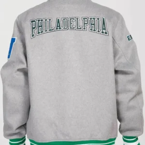 Philadelphia Eagles Heather Wool Varsity Jacket Back