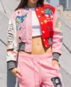 Planet Cropped Varsity Jacket 