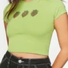 Pretty Little Liars Summer School S02 Minnie Honrada Green Strawberry Shirt