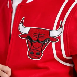 Red Chicago Bulls 6x Champs Varsity Jacket